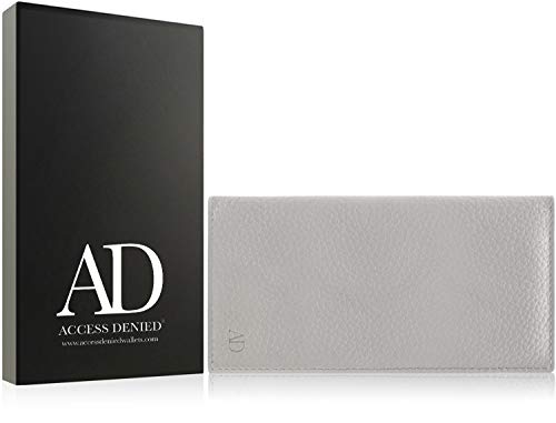 Genuine Leather Checkbook Cover For Women & Men - Checkbook Holder Check Book Covers For Duplicate Checks Card Wallet RFID