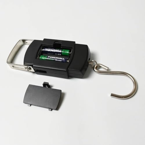 Image of TARDY Digital Hanging Luggage Weighing Scale with LCD Display and Stainless Steel Hook, Cylinder Scale, 50kg Capacity, Portable for Travel and Kitchen Use (Black)