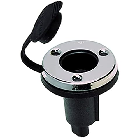 Perko 1045P00DP 2-Pin Plug-in Type with Waterproof Snap-On Cover - Chrome Face with Black Polymer Body Cover