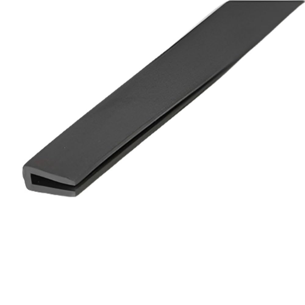 Loacea One Color U-Shaped Seal Strip 1Pc Rubber U Channel Trim, Door Edge Seal Strip Protector Shape Weather Stripping(4Mm*10Mm*1Mm*5Meters)