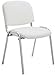 CLP Stapelstuhl Ken I Konferenzstuhl Mit Kunstleder-Bezug I Metall In Chrom-Optik, Farbe:weiß