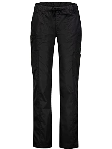 B-well Medizinische Schlupfhose Arbeitshose Dante 5 Taschen Unisex mit elastischem Bund und Gesäßtaschen Krankenhaus Uniformhose mit mittlerer Taille und Rundumgummibund Schwarz XXL – Bild 7
