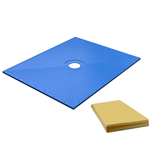 60 X 48 In. Abs Shower Pan, 2 Pieces Interlocking Curbless Shower Pan Waterproof Shower Tray #TOP16