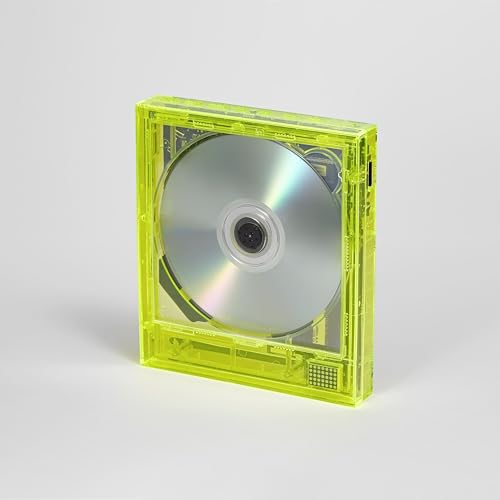 Image of [ km5 ] Rechargeable CD Player with Bluetooth [ Instant Disk Audio CP1 (Neonyellow) ] Hi-Fi Audio Portable CD Player for Car