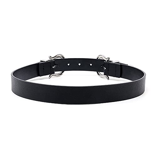 Tanpie Women Western Belts Ladies Vintage Design Buckle Black Belt for Jeans Pants Dress Black Large — view 4