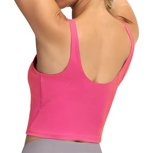 Image of Dragon Fit Womens' Longline Wirefree Sports Bra Workout Yoga Crop Tank Tops