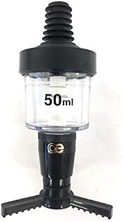 Chabrias Ltd 6 Bottle Alcohol Spirit Measure Drink Dispenser Bar Set Wall Mount Bracket plus 6 x Traditional Optic (Black, 25ml)