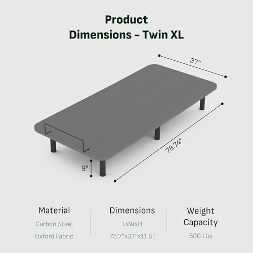 Image of Softa Adjustable Bed Frame, Electric Bed Base w /Oxford Fabric Bedspread, Remote Control, Whisper Quiet, Durable Motor, Mattress Holder