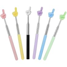 6 PCS Extendable Hand Pointer Finger Pointer Stick, Adjustable Length, Retractable and Portable, Finger-Shaped Tip, for Office Presentations