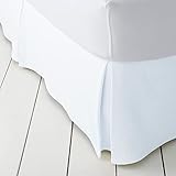Lands' End Basketweave Matelasse Bedskirt White Queen