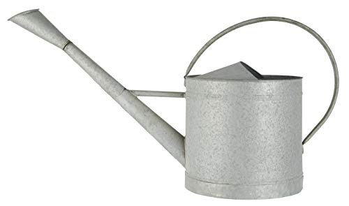 IB Laursen Gießkanne Zink 10 Liter mit Griff Grau Metall Gartengießkanne