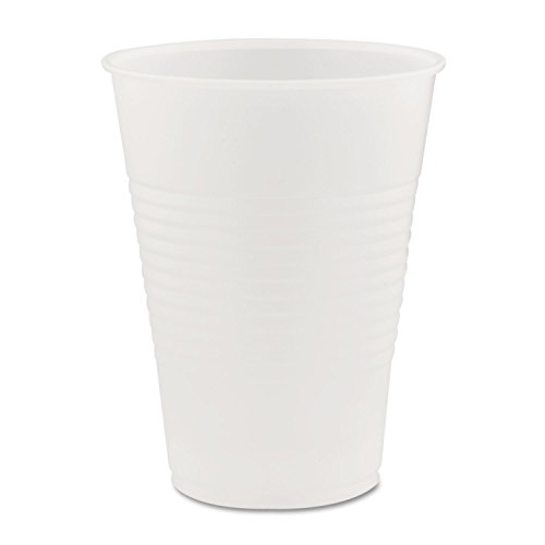 DART Y9 9 oz Trans Ribbed Wall PS Cup (Case of 2500)