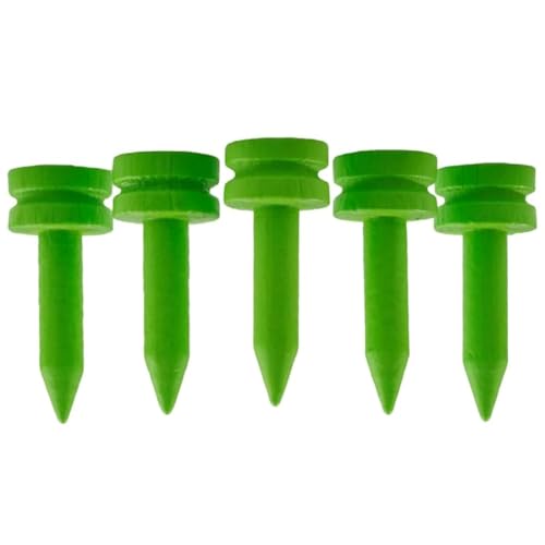 TH Golf 100 PCS Bamboo Golf Tees | Multiple Colours & Sizes | Eco Friendly & Sustainable Bamboo Golf Tees (25mm Castle Neon Green), 38mm, 54mm, 70mm, 83mm