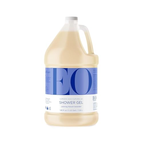 EO Shower Gel, 16 Ounce (Pack of 2), Orange Blossom and Vanilla, body wash made with Essential Oils for Men and Women