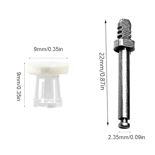 Image of Dental Polishing Paste-Impregnated Disc Composite Polishing Disc Kit Felt Finishing Buff 1 inch Discs with Mandrel High Gloss Polishing (8000-12000rpm /min)
