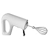 Handmixer 4-snelheid Verstelbaar, 1500mah Ultra Power Kitchen Handmixers Met Usb-kabel Wit