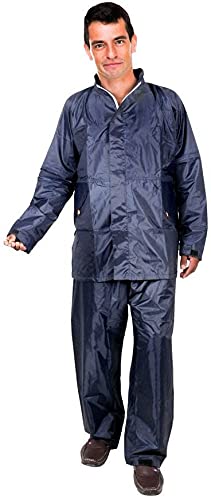 n g products Men/Women Stylish Raincoat/Rainwear/Rainsuit/barsaati/Overcoat with Hoods and Side Pocket 100% Waterproof rain Suit for Men/Women XL Size (Blue)-picture-24