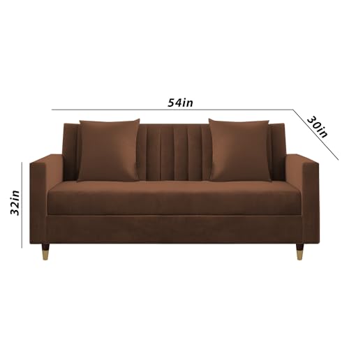 Image of Casaliving Garcia 3+2 Seater Sofa Set for Living Room (Brown)