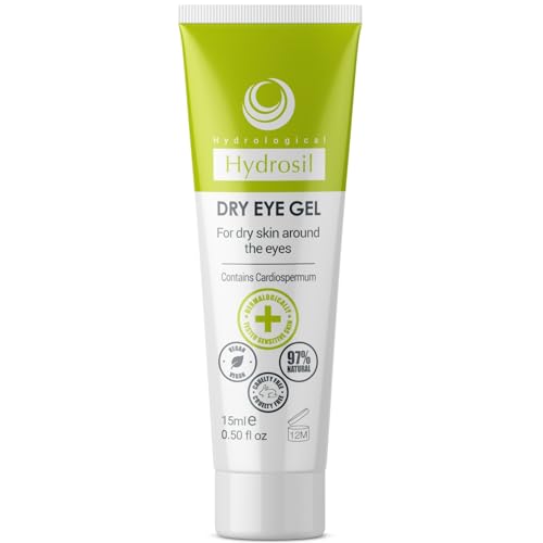Hydrosil Dry Eye Gel 15ml Soothing Gel for Dry Itchy Flaky Eyelids Non-Greasy Fragrance-Free Suitable for Sensitive Skin Made in Britain (15 ml)