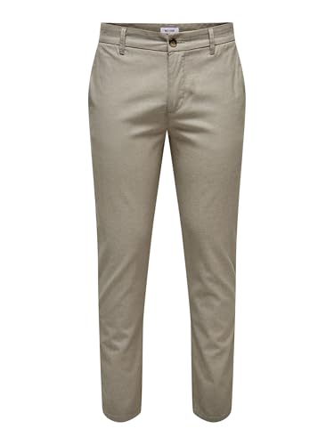 Only & Sons Herren Onsmark Pete Slim Dobby 0058 Pant Noos Hose, Fallen Rock, 32W / 32L EU – Ansicht 1