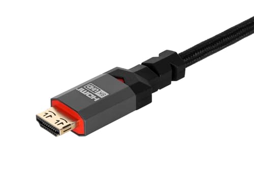 Image of Monoprice 8K Certified Ultra High Speed HDMI Cable - 25 Feet - Black | Braided - HDMI 2.1, 8K@60Hz, 4k@120Hz, 48Gbps, HDR, VRR, CL3 in-Wall Rated