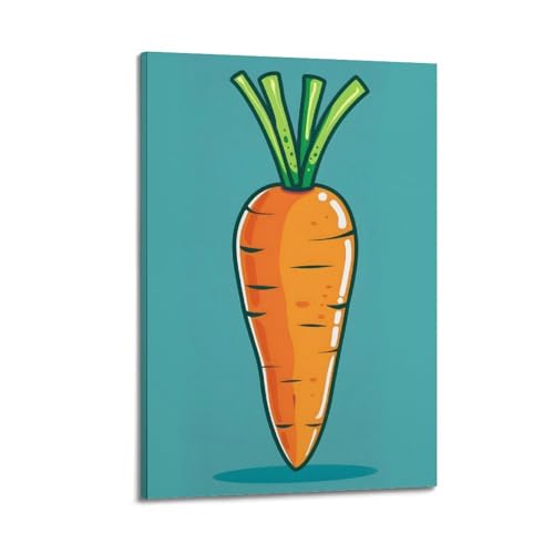 Poster carotte brillant CMHONLY | Toile déco moderne pour égayer votre cuisine