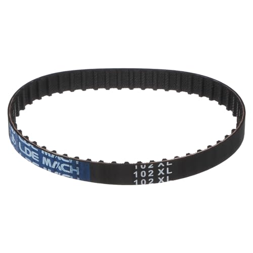uxcell 102XL 037 Timing Belt 51 Teeth Rubber Geared Cogged Belt, 0.37