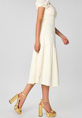 HDEUOLM Womens Chunky Block High Platform Heel Open Toe Square Toe Sandals Ankle Strap Buckle Prom Dress 5.3 Inches Heels3