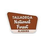 Talladega National Forest Alabama al Sticker Decal - Self Adhesive Vinyl - Weatherproof - Made in USA - alabama al explore hike hiking travel camp camping Sized 2' W x 1.31' H