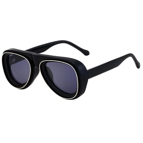 Lunettes de soleil ovales de luxe style punk rétro chic