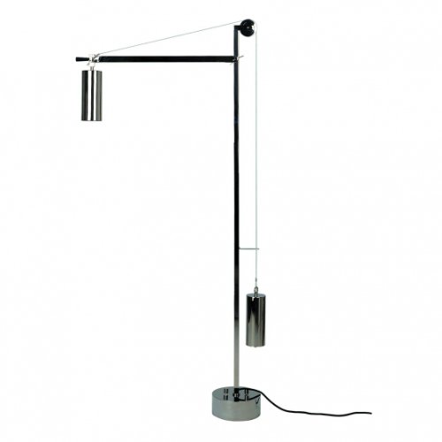 Preisvergleich Produktbild BH 23 Bauhaus Stehleuchte mit Gegengewicht, metallen vernickelt BxH 76x161cm