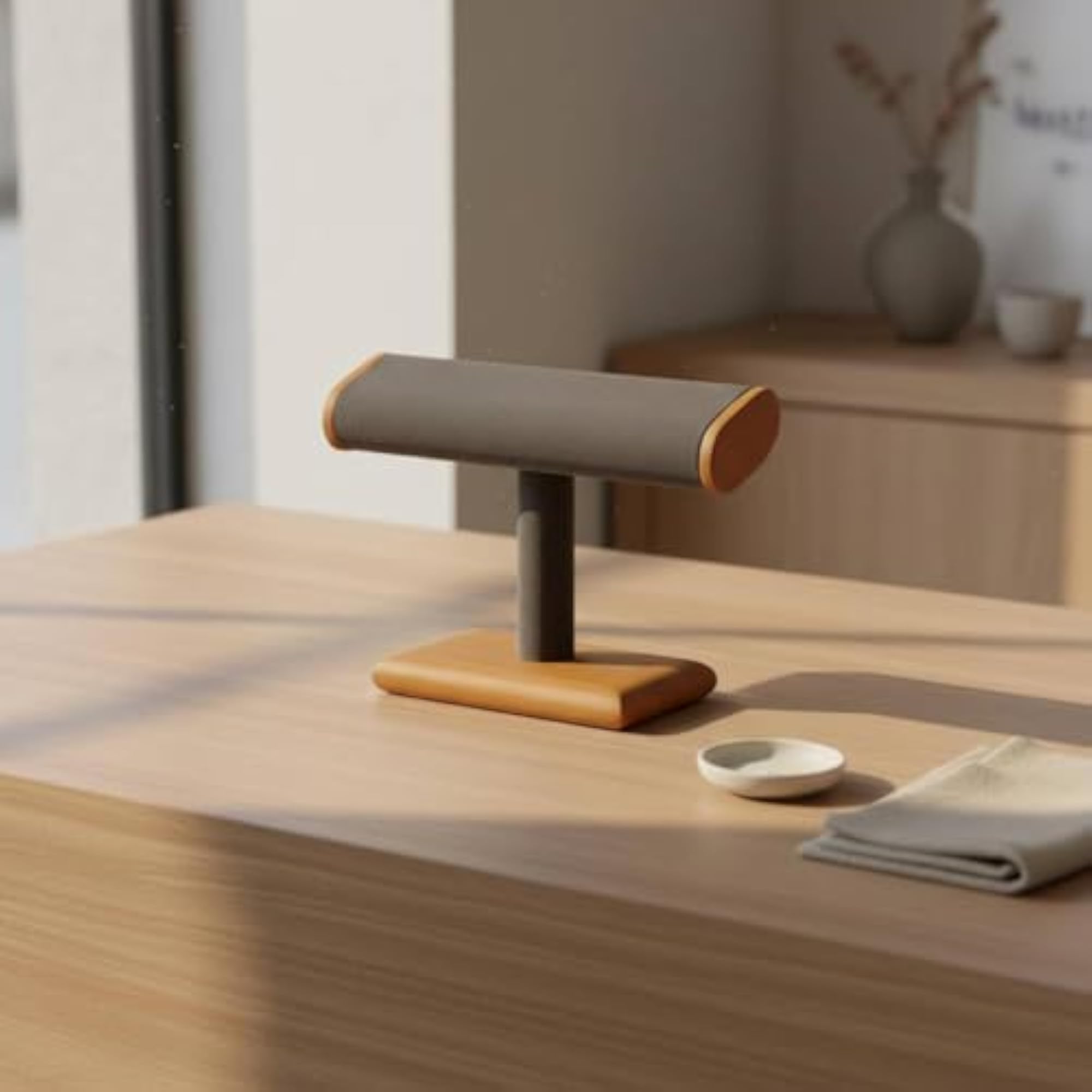 Crossbar Bracelet Holder, Multi-Functional Wooden Watch Stand