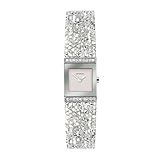 Sekonda Ladies Silver 17mm Square Rocks Analogue Watch with Stone Set Silver Bracelet