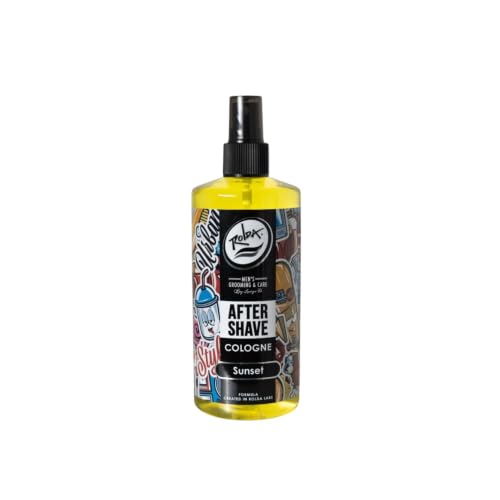 Rolda Sunset After Shave Tonic Cologne For Men - Post Shave Tonic Spray, Calms Irritation, Helps Heal & Clean Shaved Areas, Masculine Citrusy Fragrance (14.54oz | 430ml)