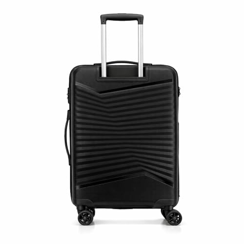 Image of Kamiliant by American Tourister Rock-Lite Medium 68 Cm Check-in Hard Sided Trolley Bag for Men & Women, Suitcase 66L for Travel with 3 Digit Combination Lock - Black