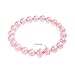 Bling Jewelry Fashion Simple Ball Round Stackable Single Strand Stretch Pale Pink Simulated Pearl Bracelet For Women For Teen 10MM