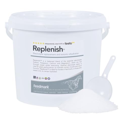 Feedmark Replenish Electrolyte Supplement for Horses | Daily Electrolyte Replacement & Isotonic Rehydration | 1.5kg (30 Days Supply) | Restores Fluid Balance Supports Performance