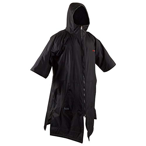 Change Robe Poncho or Changing Robe Towel for Beach Watersports & Surfing - Evorobe - Black Red - Thermal Warm Heat