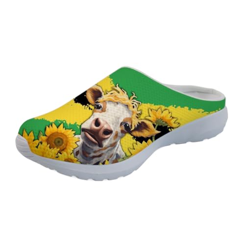 Forchrinse Cute Dog Paw Printed Garden Shoes Clogs Non-Slip Chef Nursing Doctor Shoes Sandals for Men Women