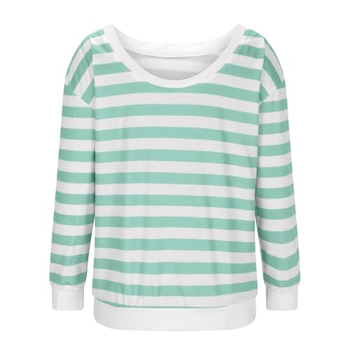 Pull décontracté mode sweatshirt imprimé rayure habit oversize