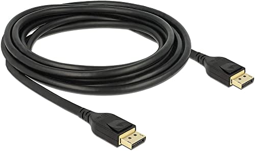 Delock Kabel Displayport 1.4 8K 60Hz, DP 8K Zertifiziert (Ultra HD 2), 4K @ 240hz, DP Kabel fĂĽr Gaming Monitor, Gaming Grafikkarte 3 m