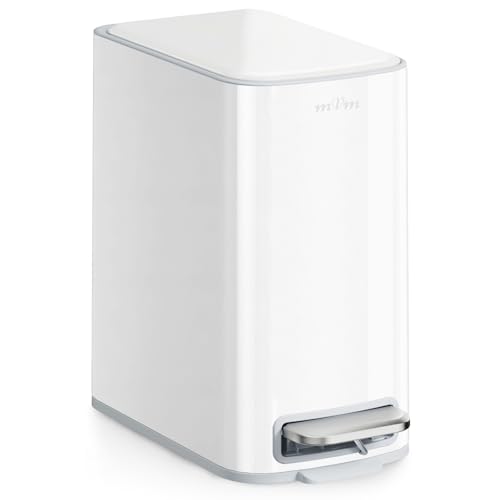 Bote de basura rectangular de acero inoxidable 1.6 gal