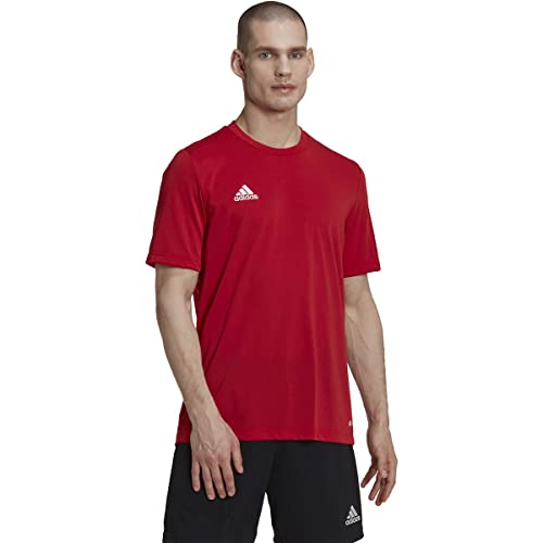 T-shirt adidas Entrada 22 Poly rouge en taille XL pour entrainement