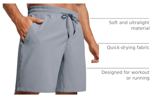 Image of CRZ YOGA Linerless Workout Shorts 7'' | Lightweight, Quick Dry, Running, Pockets, for Men