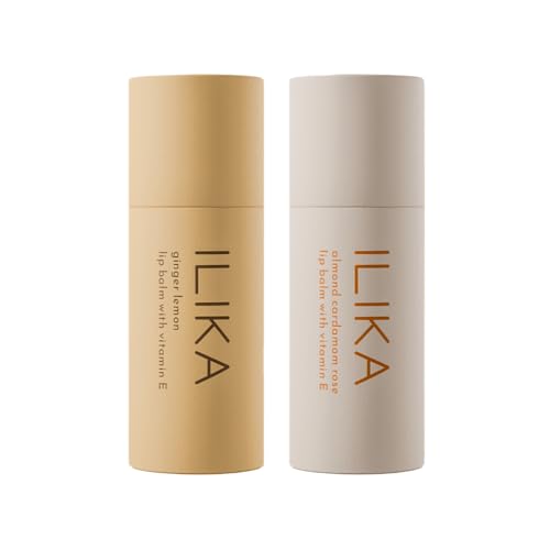 ILIKA-Lip-Balm-2X-Volume-Organic-Plastic-free-Vegan-Cruelty-Free-COSMOS-Certified-PETA-Certified-Plant-Based-Biodegradable-Tube-2-Pack-Ginger-Lemon-Almond-Cardamom-Rose-03-oz-each ILIKA Lip Balm, 2X Volume, Organic, Plastic-free, Vegan & Cruelty-Free, COSMOS Certified, PETA Certified, Plant-Based, Biodegradable Tube, 2 Pack, Ginger Lemon & Almond Cardamom Rose - 0.3 oz each - Image 1