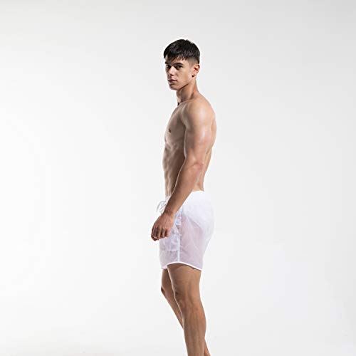 Men's Super Thin Transparent Solid Board Shorts with Pocket3