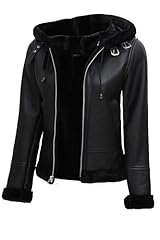 Grace Shearling Women Black Leather Jacket