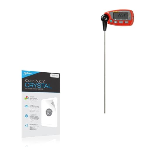 BoxWave Screen Protector Compatible with Fluke 1551a - ClearTouch Crystal (2-Pack), HD Film Skin - Shields from Scratches