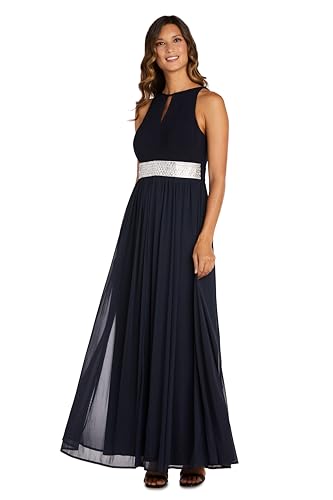 Image of Halter Maxi Dress W /Rhinestone Waist & Flowing Car Wash Skirt