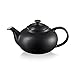 Le Creuset klasyczny dzbanek do herbaty, okrągły, 1,3 l, kamionka, czarny